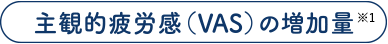 主観的疲労感（VAS）の増加量※1